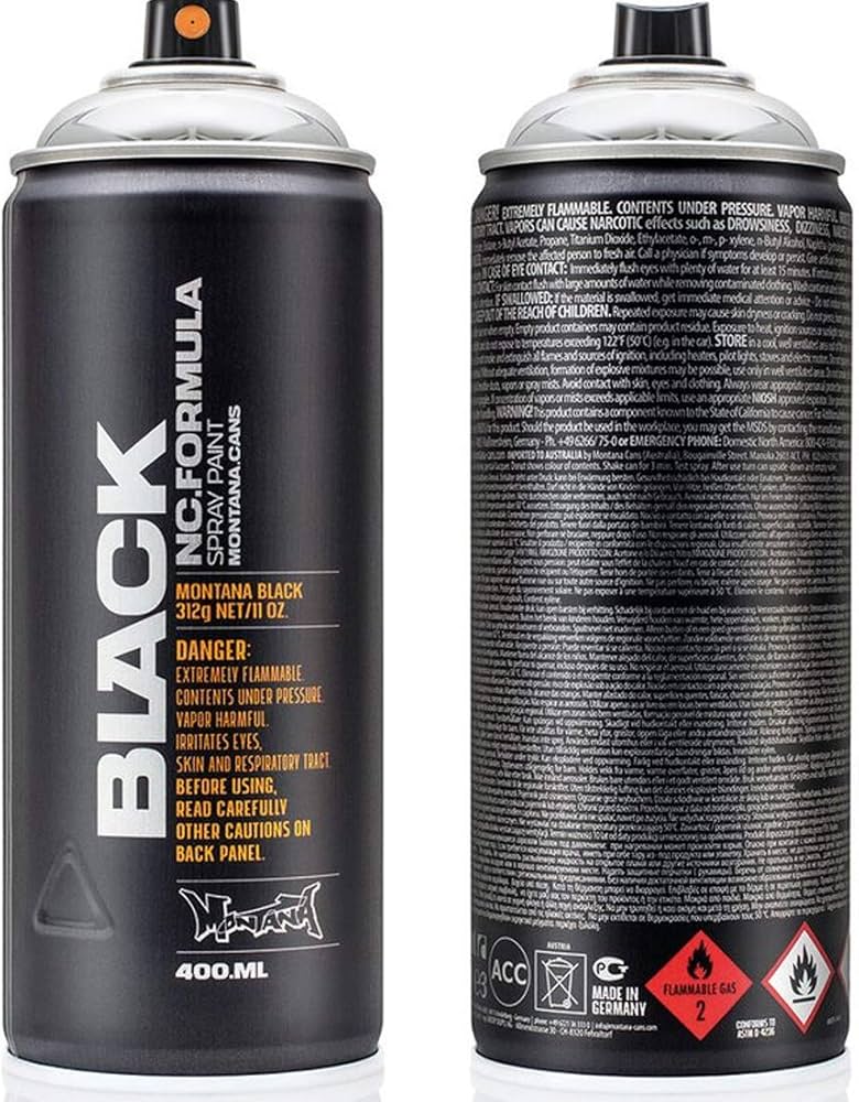 Montana Black High-Pressure Cans - SilverChrome 400ml Can - Spray