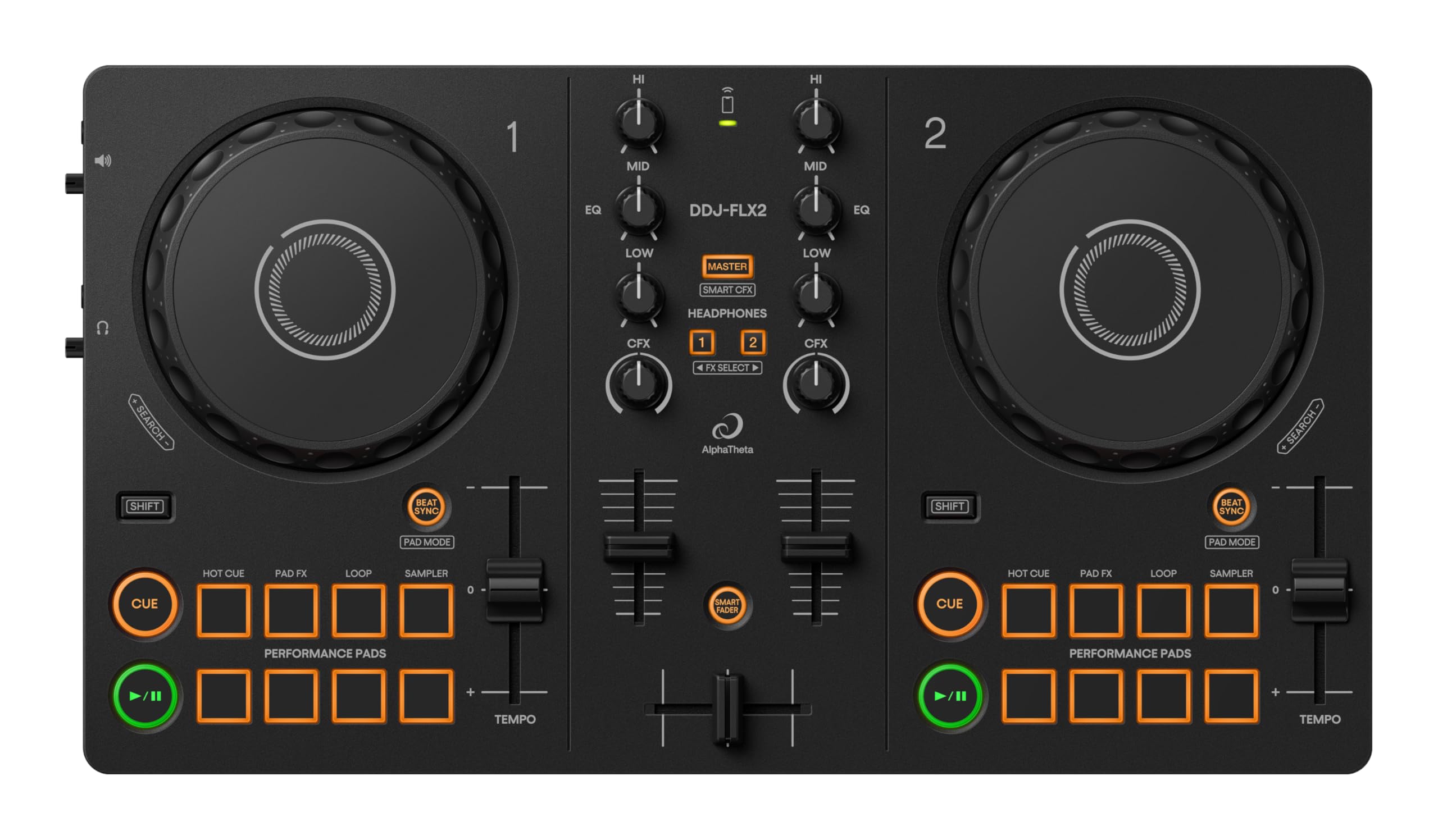 Amazon.com: AlphaTheta/Pioneer DJ DDJ-FLX2 Beginner DJ Controller