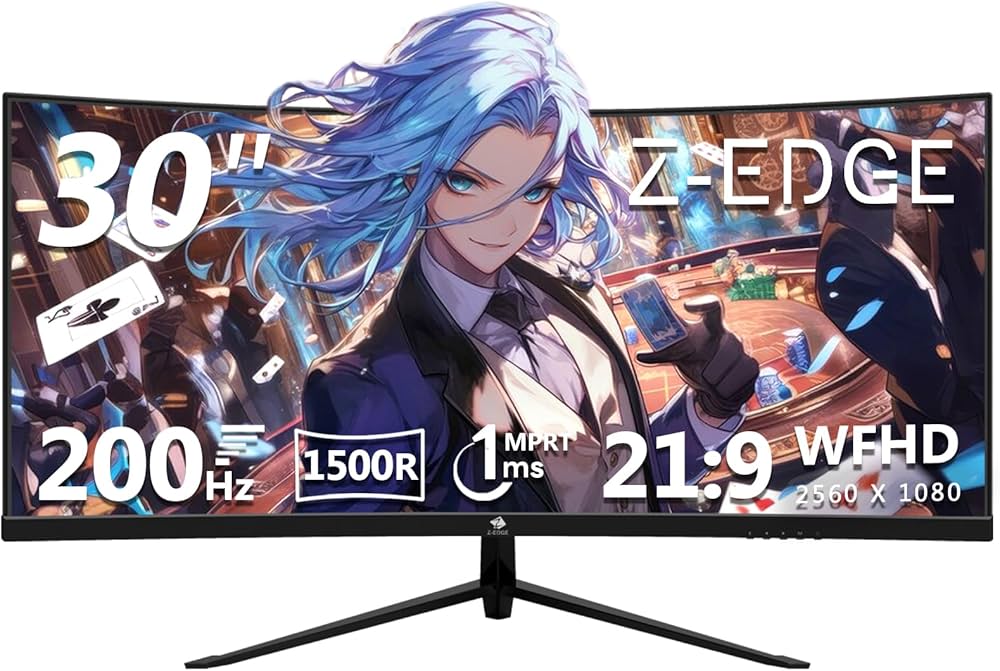 Amazon.co.jp: Z-EDGE UG30 Gaming Monitor 200Hz 30 Inch Ultra Wide