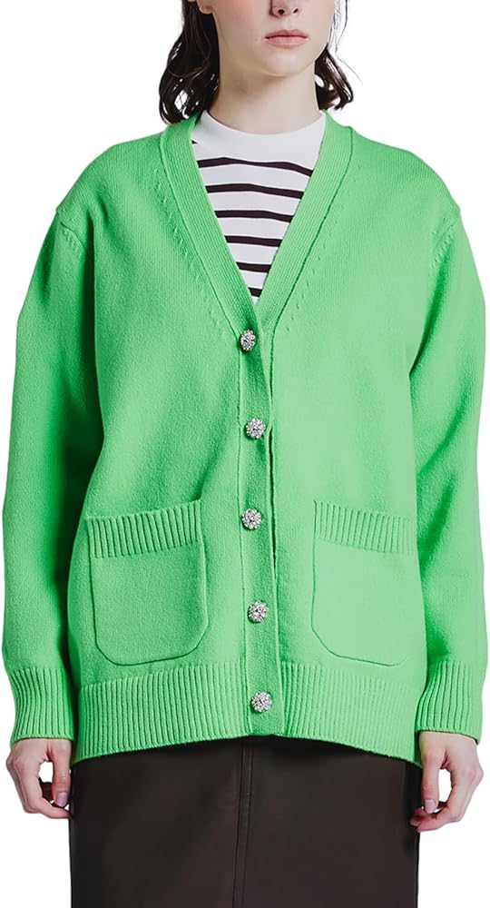 Amazon | [ダブルスタンダードクロージング] ビジューボタンニット