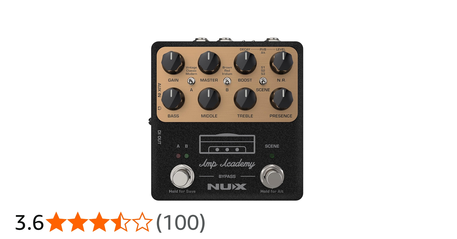 Amazon | NUX NGS-6 Amp Academy Amp Modeler ギターペダル 1024