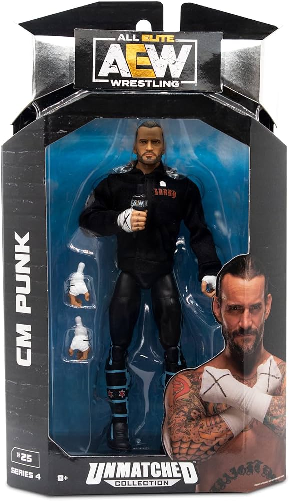 Amazon.com: All Elite Wrestling AEW Unmatched Series 4 cm Punk - 6