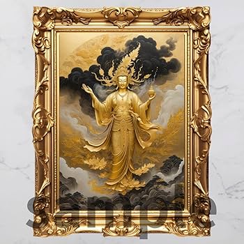 Amazon.co.jp: 金運の女神 307番開運絵画、風水、幸運アート : ホーム