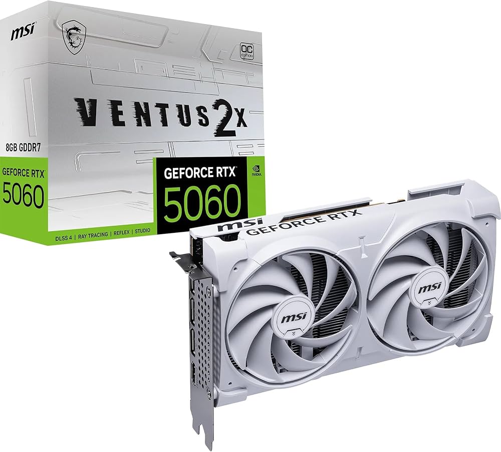 Amazon | MSI GeForce RTX 5060 8G VENTUS 2X OC WHITE グラフィックス