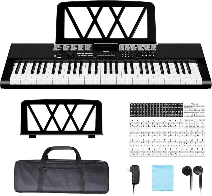 Amazon | RHYMO 電子ピアノ 61鍵 初心者向け 電子ピアノ 子供用