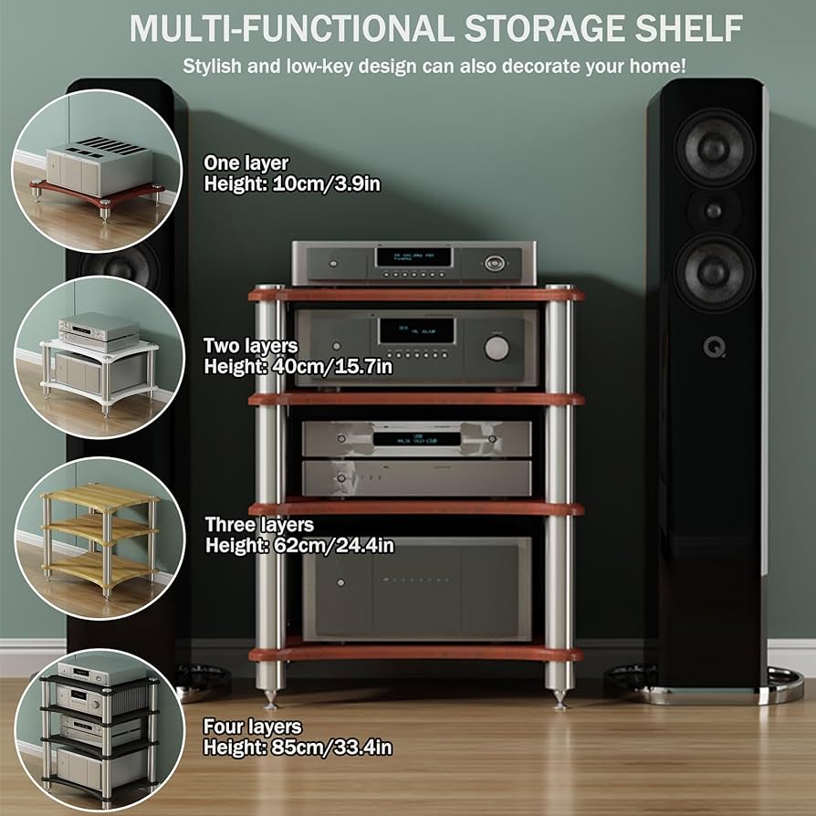 Amazon.co.jp: オーディオラック 1/2/3/4段 レコード棚レコードラック