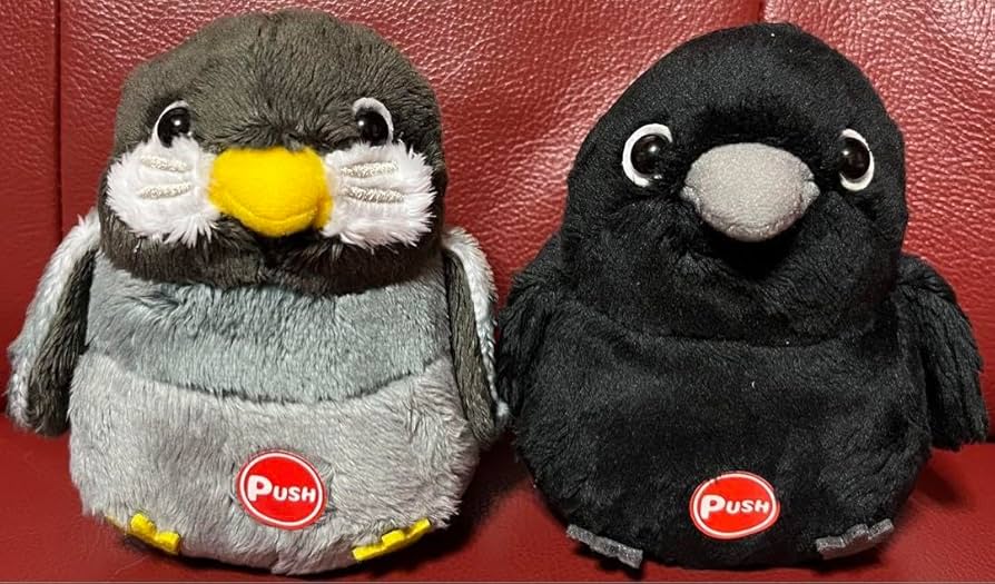 Amazon.co.jp: そこら辺におる鳥 鳴き声マスコット ぬいぐるみ カラス