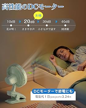 Amazon.co.jp: Keynice 卓上扇風機 小型 首振り クリップファン usb