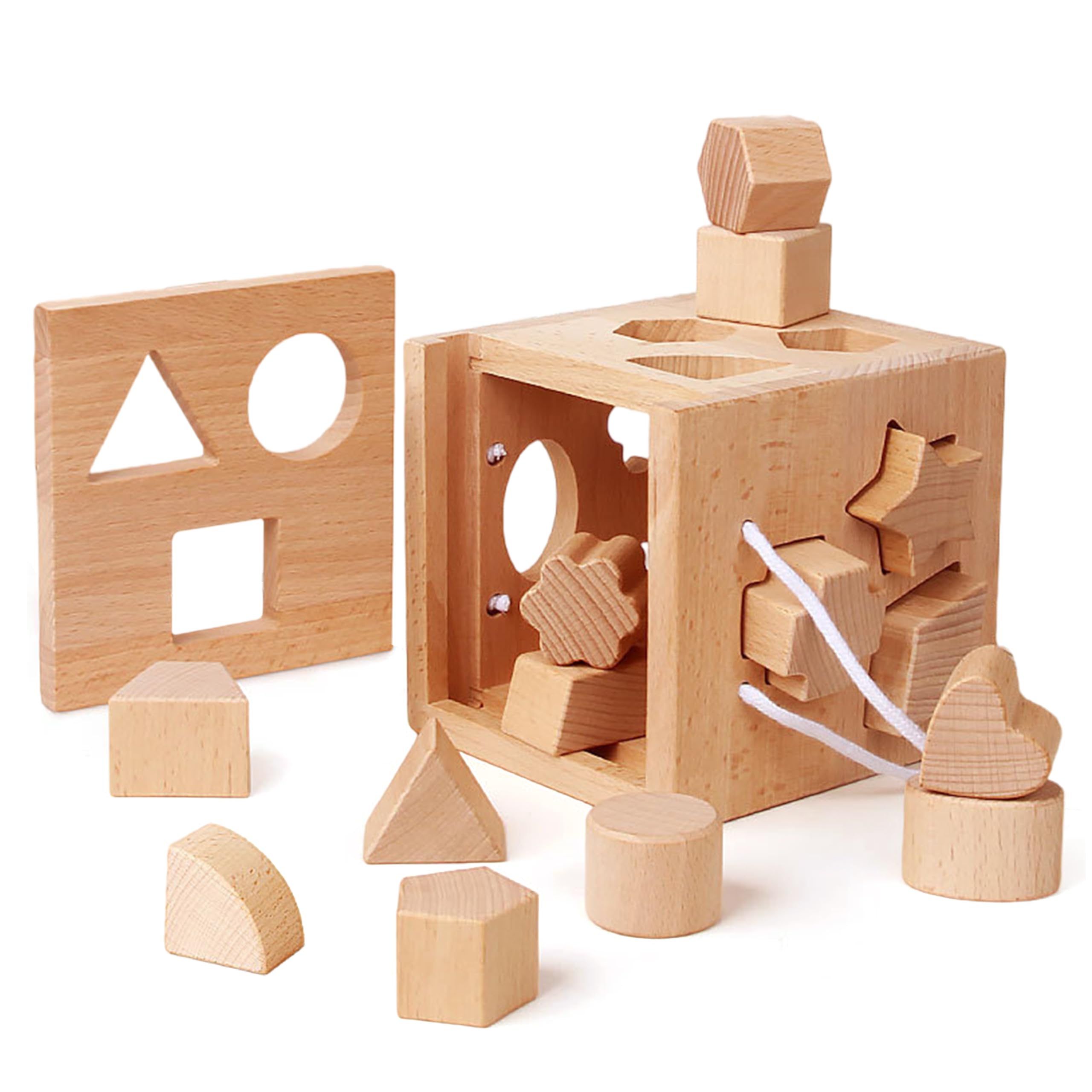 Amazon | Shinse 型はめ パズルボックス はめ込み 形合わせ 木の