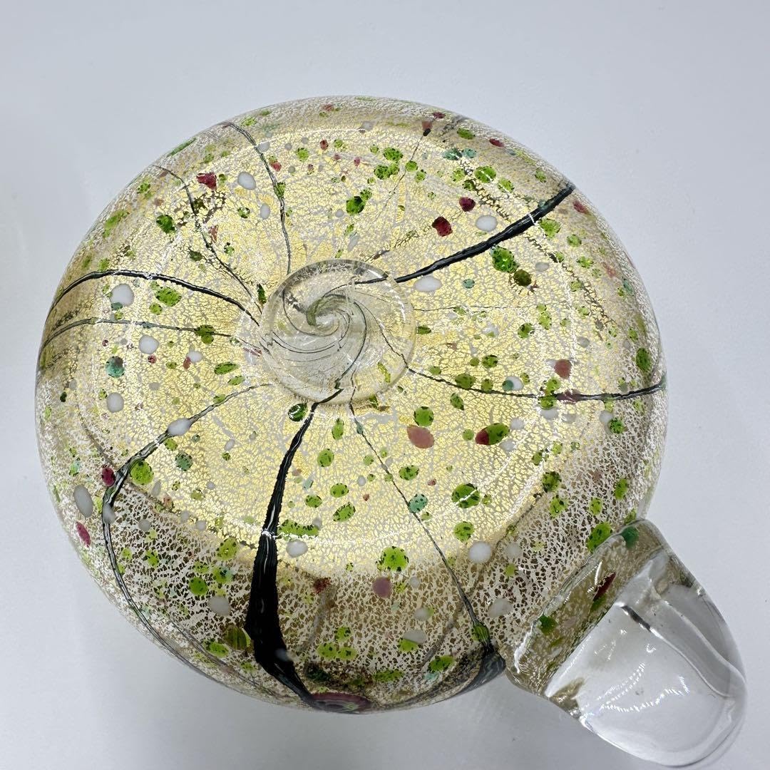 Amazon.co.jp: 現代の名工/人間国宝 ガラス工芸家 黒木国昭作 コップ