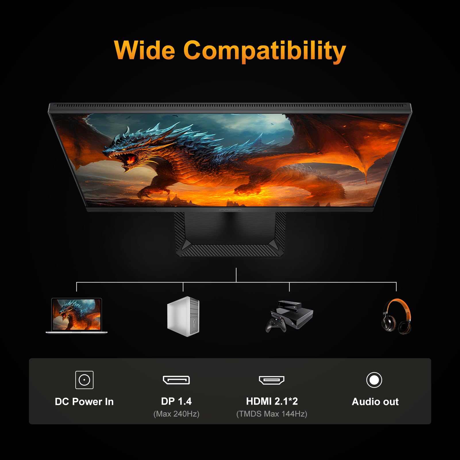 Amazon.co.jp: INNOCN 24.5インチ 2K QHD 2560 x 1440P 240Hzモニター