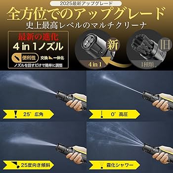 Amazon | 高圧洗浄機 キャスター付 コードレス 折り畳み式 Foldable