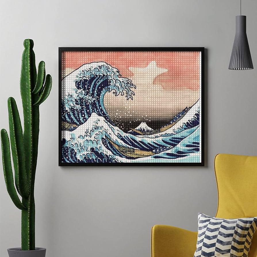 Amazon.co.jp: 葛飾北斎 富嶽三十六景 神奈川沖浪裏 ダイヤモンド