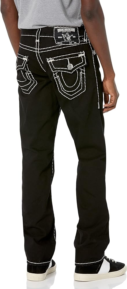 True Religion Men's Ricky Super T Straight Leg Jean, Body Rinse