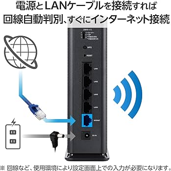 Amazon | エレコム WiFi ルーター 無線LAN Wi-Fi6 AX6000