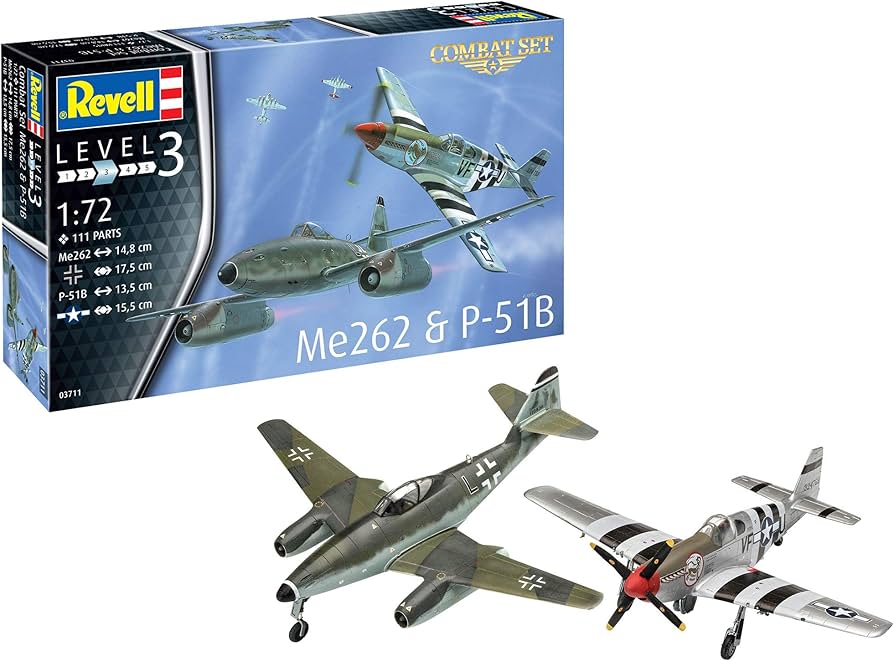 Amazon | ドイツレベル 1/72 ドイツ Me262 & アメリカ P-51B 対戦