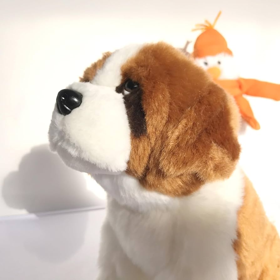 Amazon.co.jp: JIANEEXSQ 12インチ リアルなセントバーナード犬の