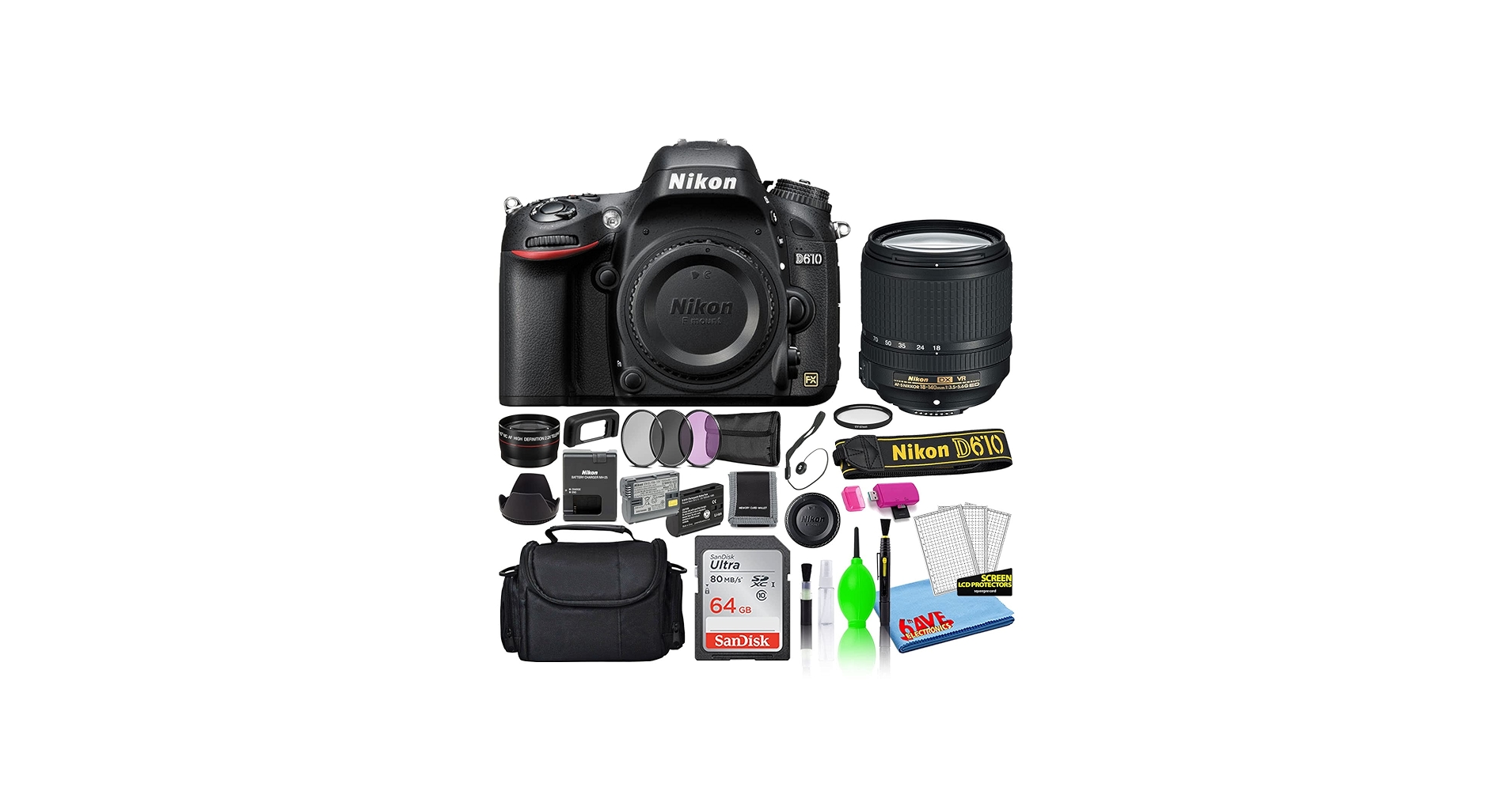 Amazon.com : Nikon D610 24.3MP DSLR FX-Format Digital Camera with