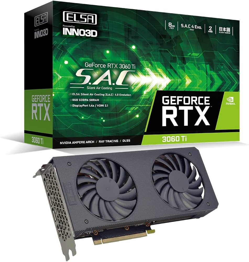 Amazon | エルザ ELSA GeForce RTX 3060 Ti S.A.C LHR グラフィックス