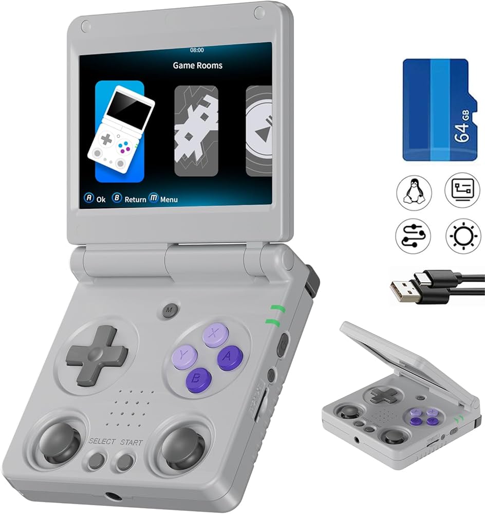 Amazon | RG34XXSP 携帯型ゲーム機Linuxシステ折畳みレトロゲーム機
