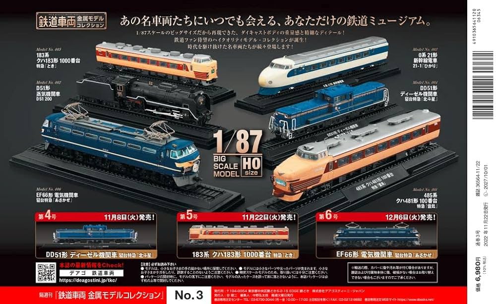鉄道車両 金属モデルコレクション 3号 [分冊百科] (モデル付) |本