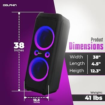 Amazon.com: Dolphin SP-1270RBT Dual 12-Inch Premium Party