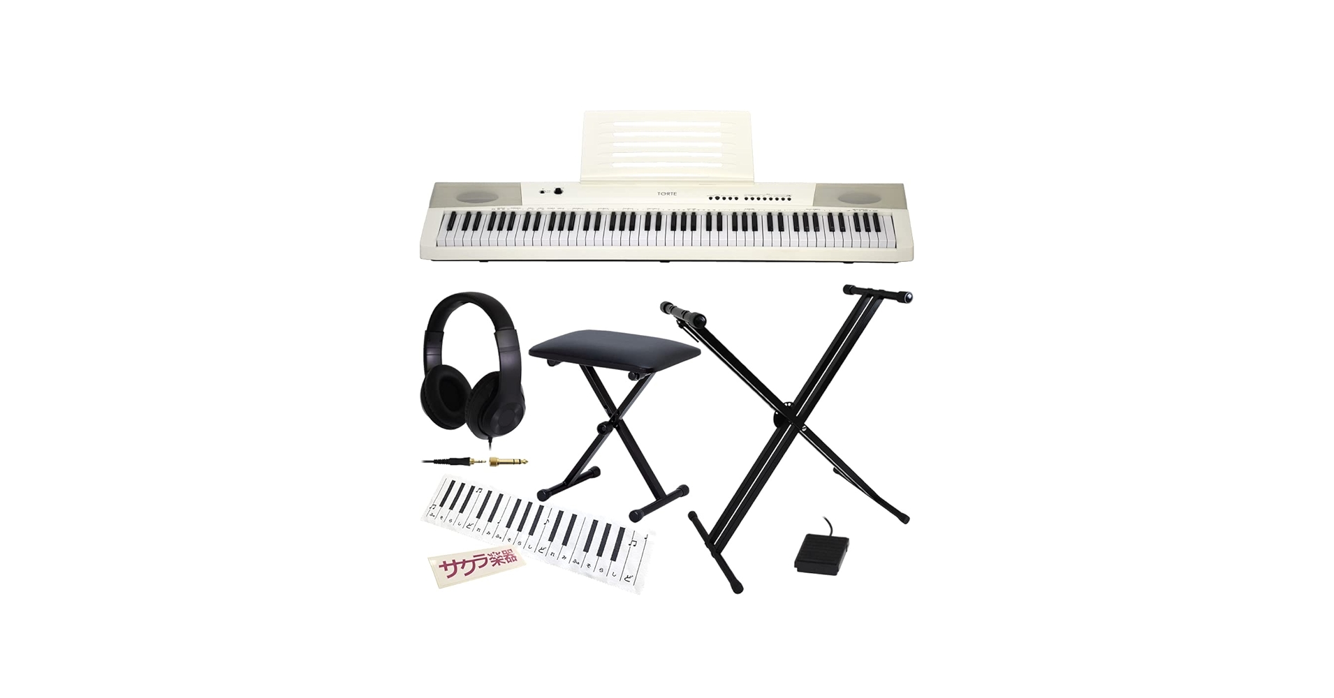 Amazon | TORTE トルテ デジタルピアノ(電子ピアノ) 88鍵 TDP-88/WH