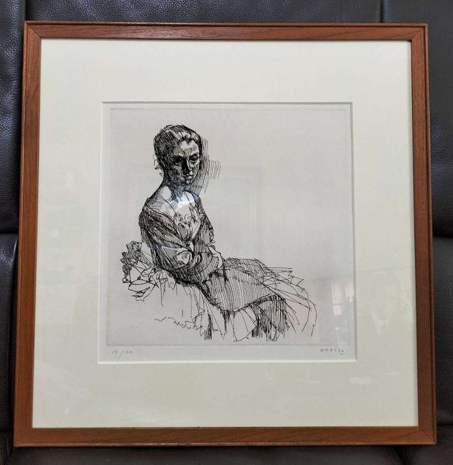 Amazon.co.jp: 小磯良平 エッチング銅版画 本物保証 直筆サイン