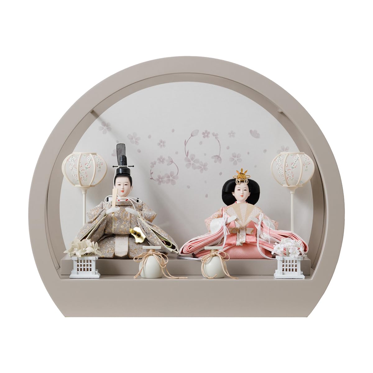 Amazon | ぷりふあ ふるうる 雛人形 親王 はなのうた 丸型ケース飾りL