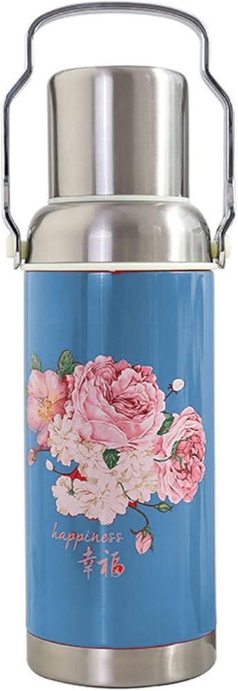 Amazon | 二重壁真空カップフラスコ中国のレトロな旅行魔法瓶断熱