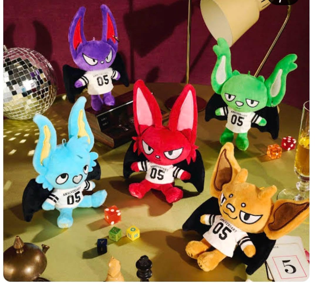 Amazon.co.jp: 5個セット BB5 コムドット 5周年記念ぬいぐるみ : おもちゃ