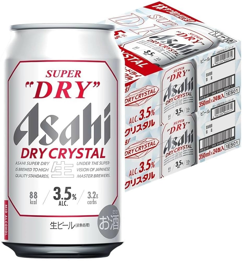 Amazon.co.jp: Asahi Super Dry Crystal 3.5% 11.8 fl oz (350 ml) x