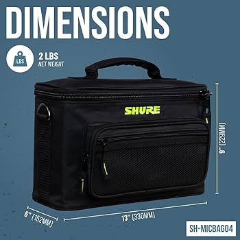 Amazon.com: Shure by Gator Padded Microphone Bag that Holds Up to