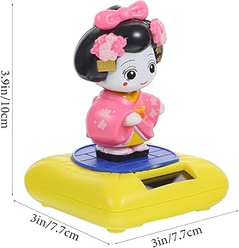 Amazon | LEDMOMO 首振り ソーラー 車 ダッシュボード置物 日本 立て