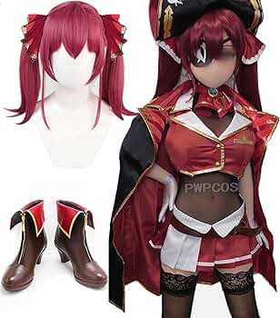 週末値引き ホロライブ 宝鐘マリン ソロライブ衣装 女性L ウィッグ込