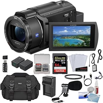 Amazon.com : Sony FDR-AX43A UHD 4K Handycam Camcorder Bundle with