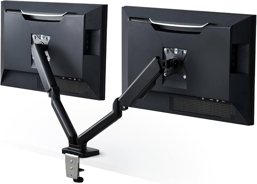 Amazon.co.jp: エレコム モニターアーム デュアル 2画面 17~32インチ