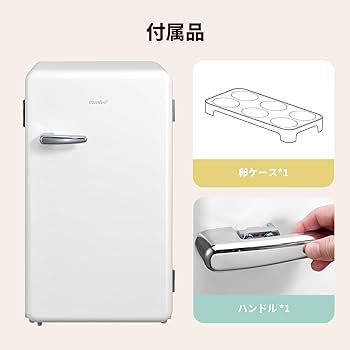 Amazon | COMFEE' 冷蔵庫 93L 幅48.8cm 温度調節 ノンフロン 1ドア
