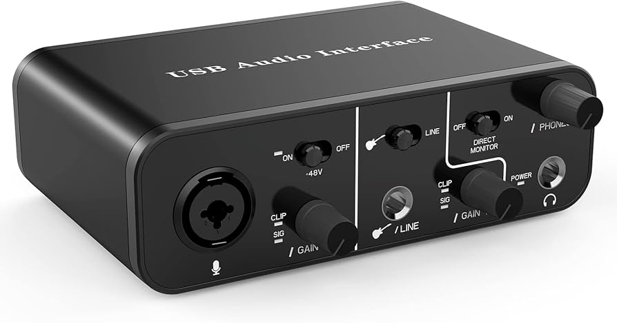 Amazon.co.jp: USBオーディオインターフェース 音楽録音用 XLR