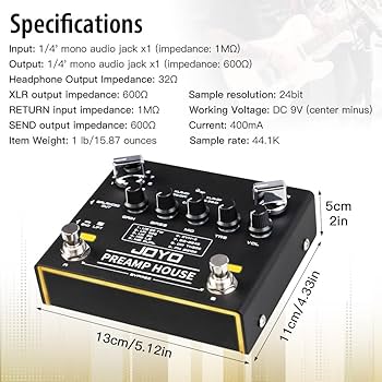 Amazon.com: JOYO Cabinet Simulator Pedal Dual Channel with Clean