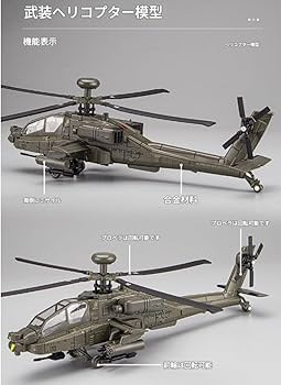 Amazon.co.jp: Brfveob 武装ヘリコプターシミュレーション合金模型