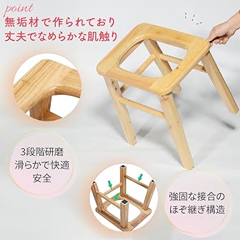 Amazon.co.jp: よもぎ蒸し 椅子 木製 チェア 座浴 よもぎ温座パット