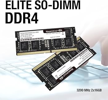 Team Group Elite 32GB 3200MHz Non-ECC DDR4 SODIMM Laptop Memory