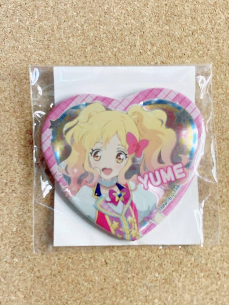 Amazon.co.jp: アイカツスターズ虹野ゆめハート型缶バッジ : おもちゃ