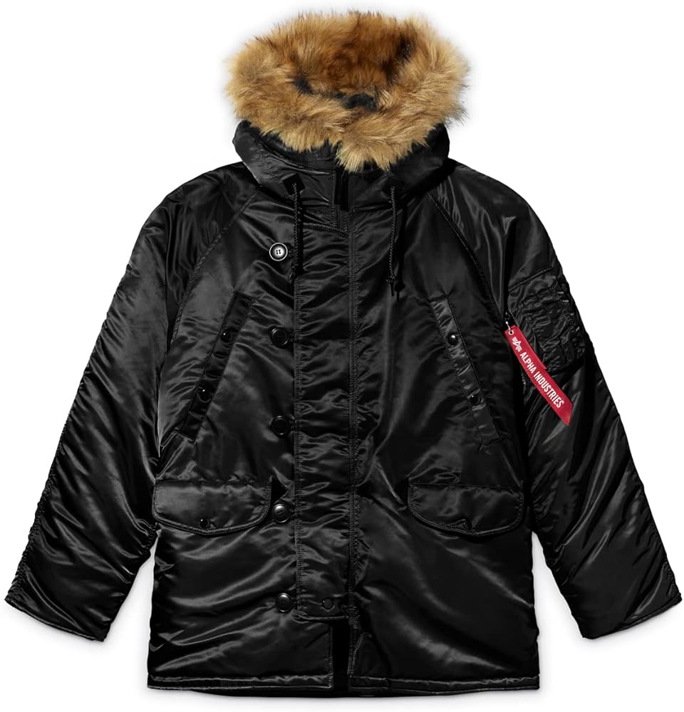 Alpha Industries Men's N-3B Parka (XS, Black) at Amazon Men's