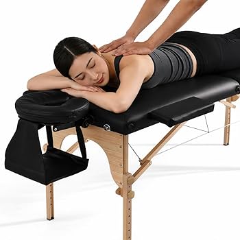 Amazon.co.jp: マッサージベッド 折りたたみ 軽量 木製 欅材フレーム