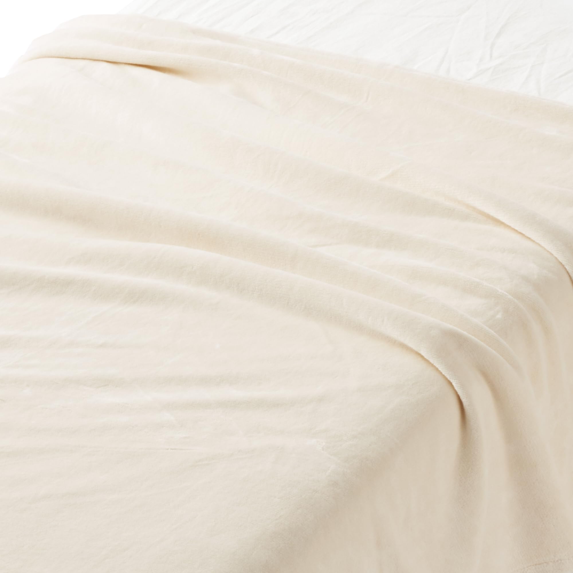 Amazon｜無印良品 あったか綿毛布 アイボリー ダブルサイズ 180×200cm