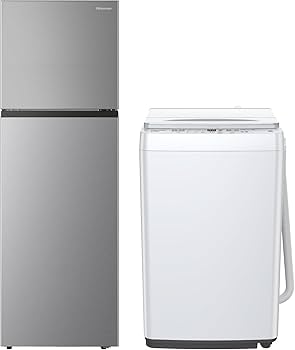 Amazon | 【新生活家電セット】ハイセンス 冷蔵庫250L 銀 & 洗濯機6