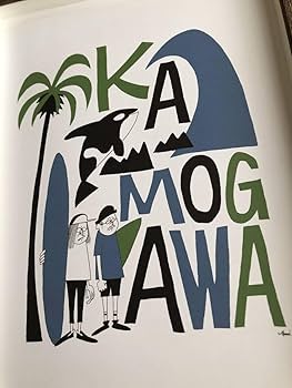 Amazon.co.jp: kj額装品 花井祐介 鴨川 イラスト A4サイズ額入り