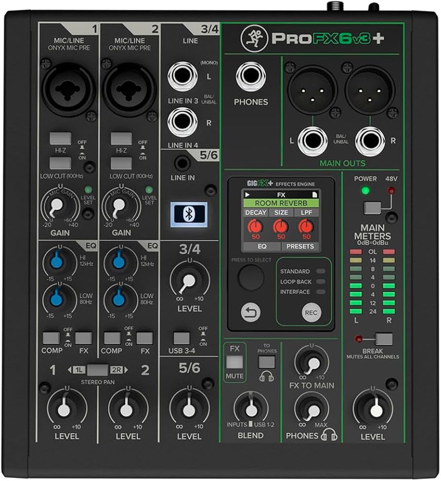 Amazon.com: Mackie ProFX6v3+ 6-Channel Professional Analog Mixer
